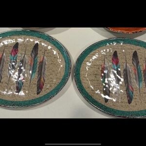 LARGE Feather Quality Melamine Platters - Hi-End Accents - NEW